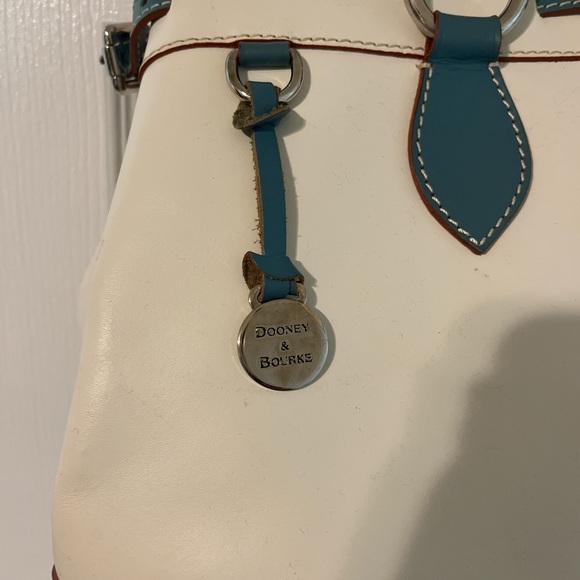 Dooney and Bourke Handbag - teal and beige - Picture 4 of 7